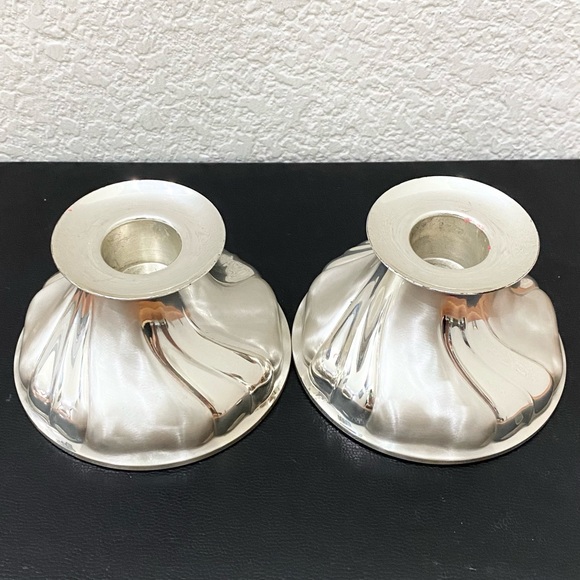 Pair Of Vintage WMF EP BRASS GERMANY Silver Plate Candle Holders - Picture 3 of 13